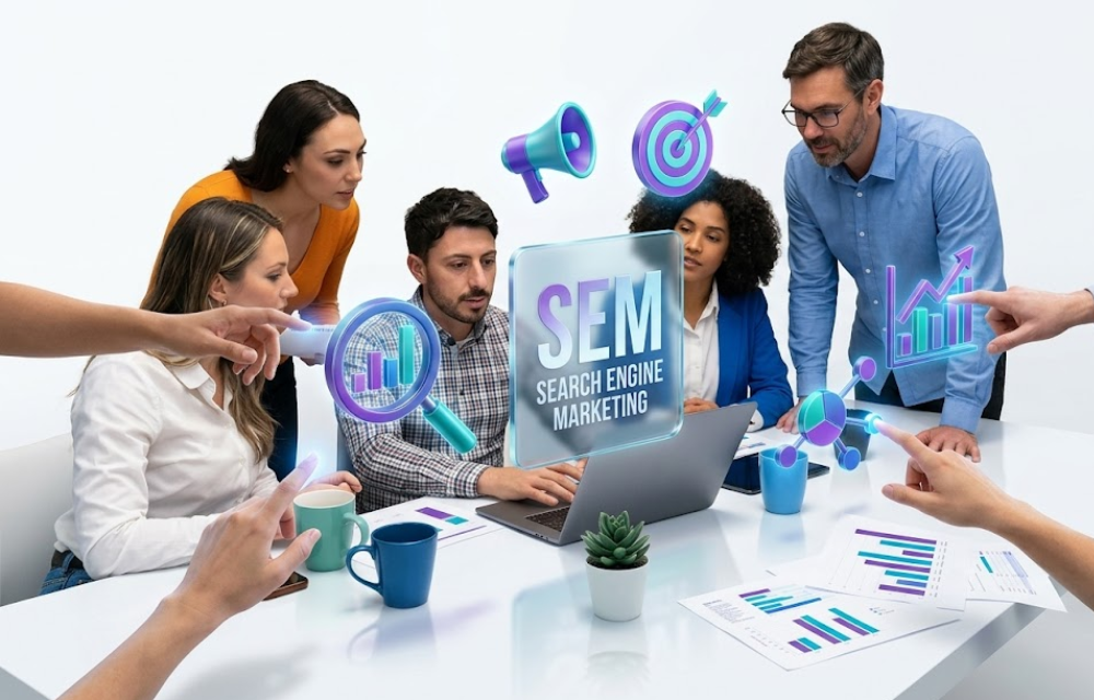 Zensol Tech search engine marketing campaign results showing ROI and conversion tracking for PPC campaigns