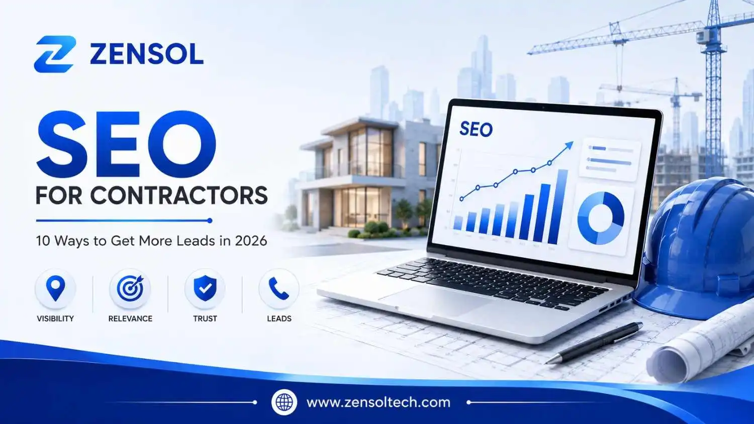 Zensol guide to SEO for contractors with 10 ways to get more leads in 2026