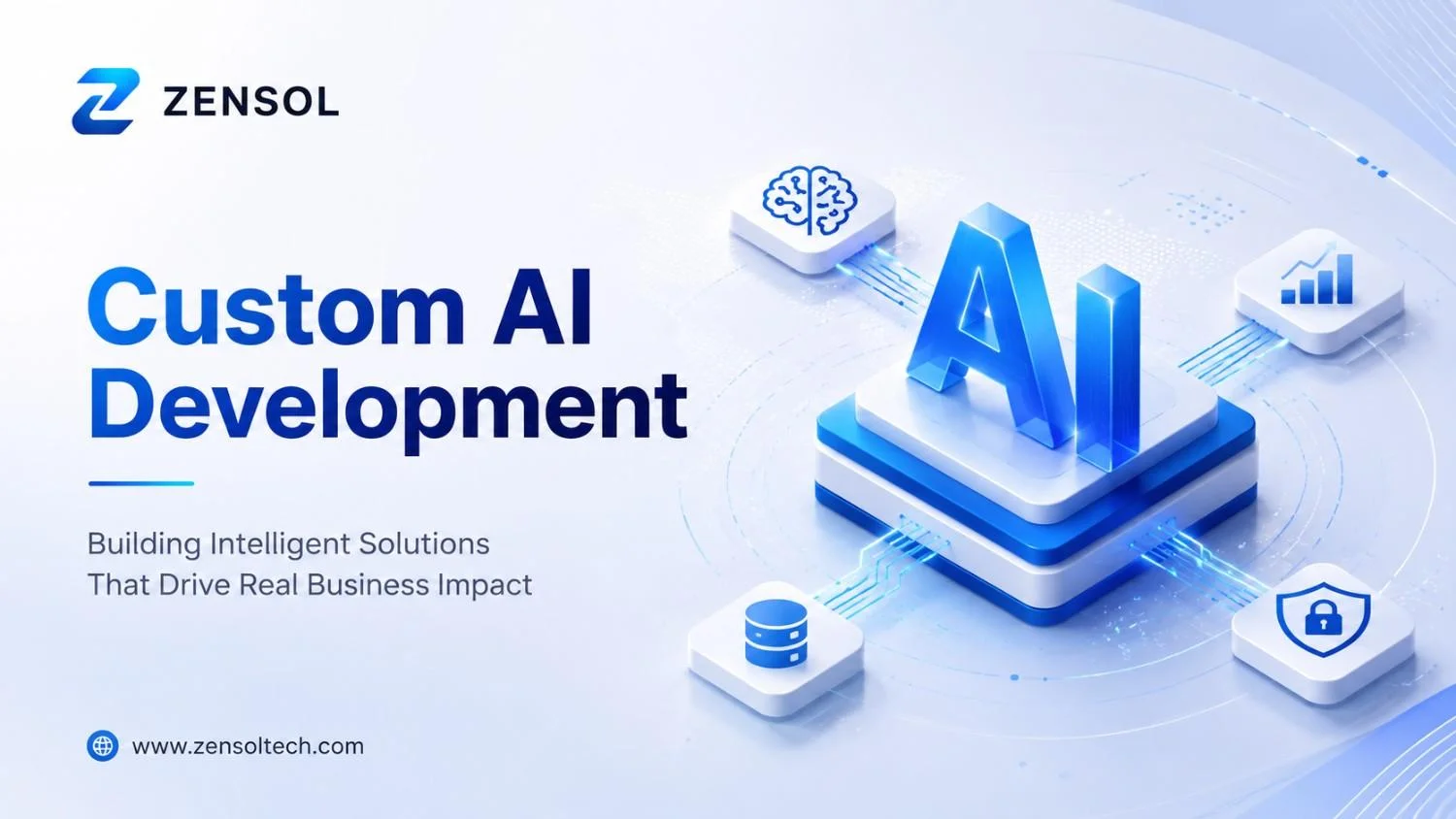 Custom AI development solutions for business by Zensol Global Technologies