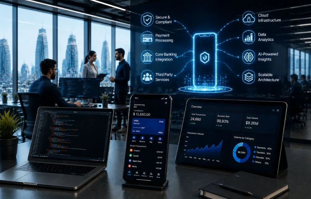 FinTech app development solutions for secure digital banking and payment platforms